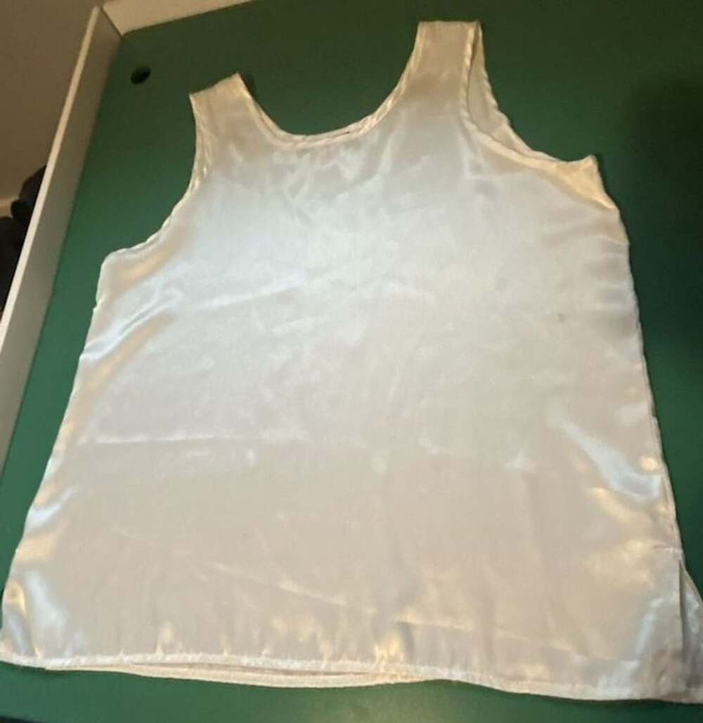 Notations Tank Top White Satin